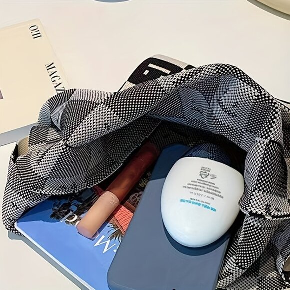 Boho Pink Bow Print Lightweight Shoulder Bag - Picture 2 of 2